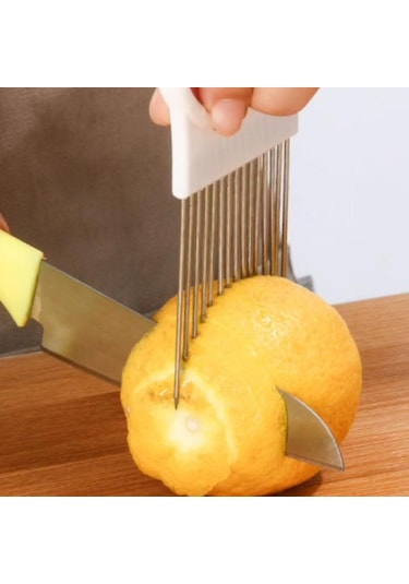 Yeşil Meyve Gadget Handy Paslanmaz Çelik Soğan Tutucu Patates Güvenliği Pişirme Araçları Dilim Kesme Yardımı Yeşil