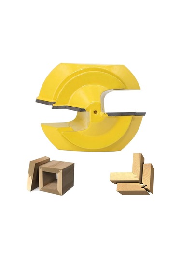 Padalink Ahşap Panel İçin 3'lü 45 Derece Pim Bağlantı, Dilimleme Ve Montaj Freze Aleti Seti 1/4 İnç Sap