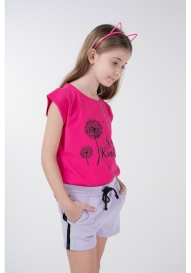 Brz Kids Baskılı Kız Çocuk Kısa Kollu T-Shirt