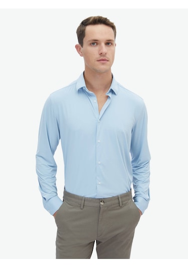 Kip Mavi Regular Fit Casual Gömlek Mavi