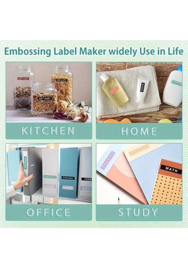 Willowhaven Phomemo Vintage Pembe 6 Şeritli Manuel Etiket Yapma Makinesi