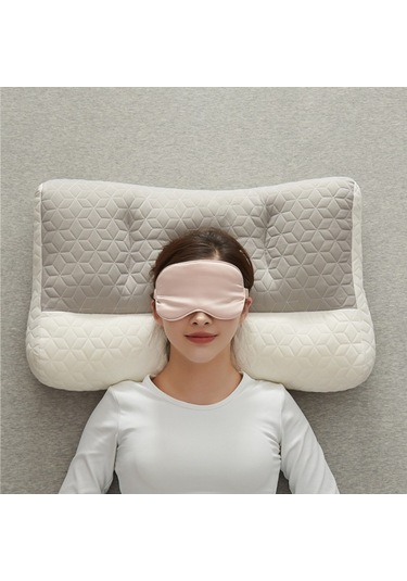 Springsun Ev Kullanıma Lateks Boyun Destek Yastığı - 40x70cm Orta Boy, Masaj Fonksiyonu, Tırmanma Engellediği, Yıkama Kolay, Tek Kişilik Uyku Yastığı