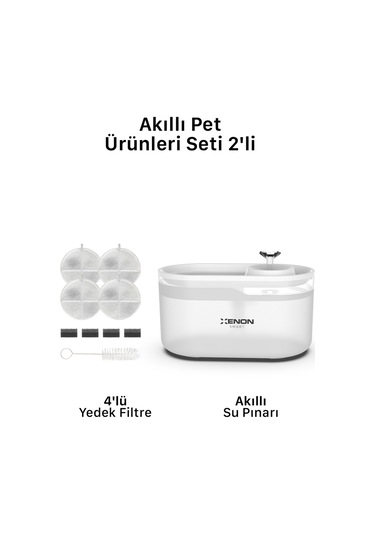 Xenon Smart Akıllı Kedi Köpek Su Pınarı 4'ü Filtre Seti
