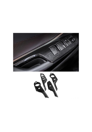 Wezone Toyota C-hr 2016-2021 Karbon Fiber Cam Pencere Panel Kapağı - Kolay Kurulum, Şık Görünüm