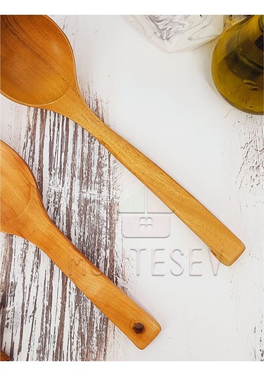 Ahşap Tahta Mutfak Kaşık Seti 2 Parça Kayın Şimşir Ağacı 2-2