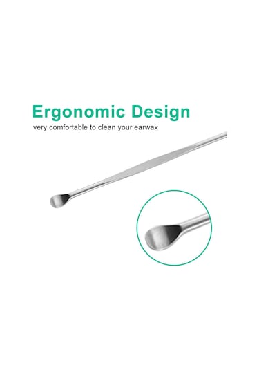 Yifomall 6 Parça Kulak Bakım Seti - Paslanmaz Çelik Kulak Temizleme Kaşığı Ve Fırçası İle Hijyenik Kulak Bakımı