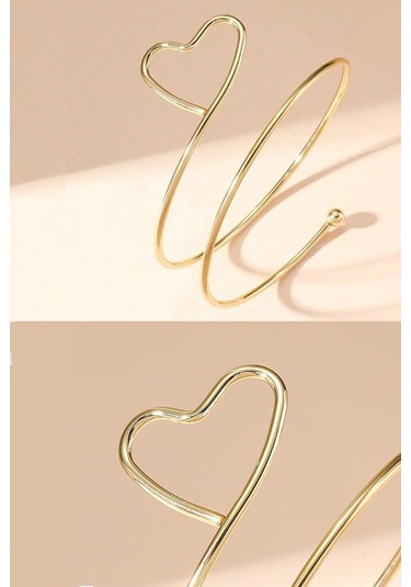 Gold Kalpli Pazu Bandı Üst Kol Bilekliği Ayarlanabilir Gold