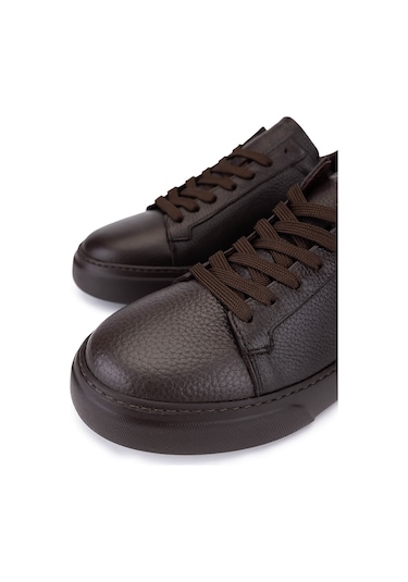 Tamer Tanca Erkek Hakiki Deri Kahverengi Taban Sneakers & Spor Ayakkabı 04 2501 Erk Ayk Y23 Khv Tbn/khv Fltr Kahverengi
