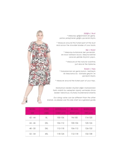 Kadın Kırmızı Bej Kanat Desen Midi Elbise Kırmızı