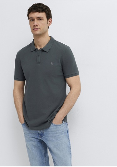 Mavi - Mavi Mühür Logo İşlemeli Yeşil Polo Tişört 8804371598