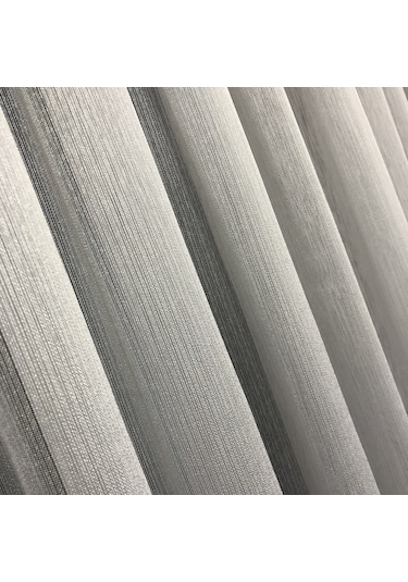 Perdefony Ince Çizgili Modern Düz Tül Perde 3 Farklı Renk Secenek