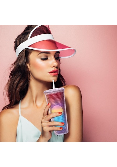 Açık Yeşil 710ml/24oz Büyük Kapasiteli Su Bardağı Tamamen Çivili Mat Tumbler Geniş A Sızdırmaz Kapaklı Yeniden Su Bardağı 55039060