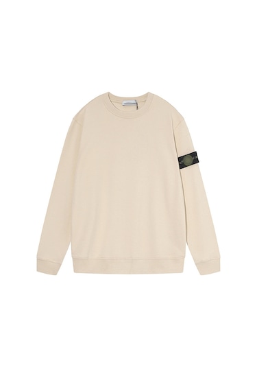 Unisex Çift Yuvarlak Yakalı Sweatshirt Kayısı