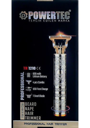 Powertec TR-1210 Sakal Ense Tıraş Makinesi