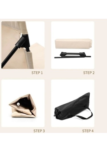 Prestigegoods Açık Kamp Hafif Katlanır Sandalye - Su Geçirmez Oxford Kumaş - Plaj Kamp Parkı Sandalye - Taşınabilir Tek Yastık Sandalye Haki