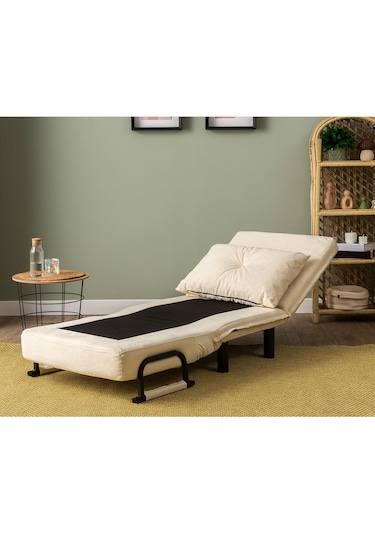 Pafu Sento Tekli Katlanır Yataklı Koltuk - Soho Krem Krem