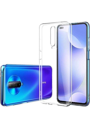 Xiaomi Redmi K30 Kılıf Zore Süper Silikon Kapak Renksiz