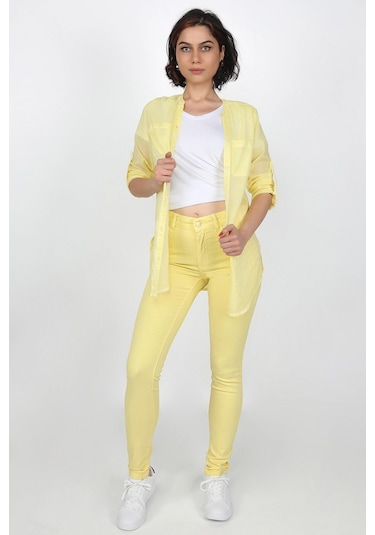 Balins Kadın Gabardin Pantolon Sarı