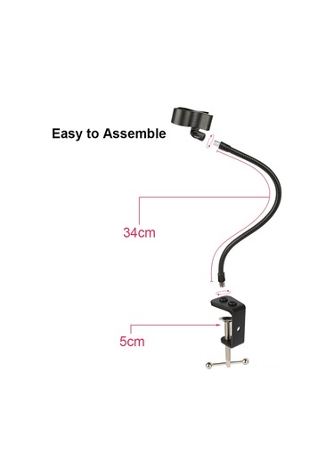 Jeemson Masaüstü Büyük夹lı Esnek Halka Kolu Tutucu - Metal+abs Malzeme, Evrensel Cihaz Desteği
