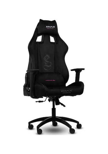 Rio Pus Balerion Terletmez Kadife Kumaş Siyah Gaming Oyuncu Koltuğu -1 Siyah