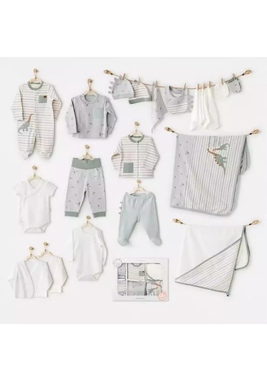 Andywawa 20'li Bebek Hastane Çıkış Seti Ac26002 Yeşil Yeşil