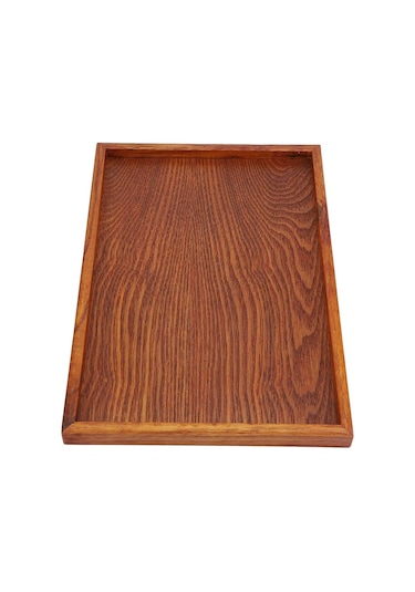 Servis Tepsisi, Dikdörtgen Ahşap Çay Tepsisi Otel Ev Mutfak Tepsileri Atıştırmalık Tepsisi Kahvaltı Tepsisi Gıda Saklama Kabı 35 24cm