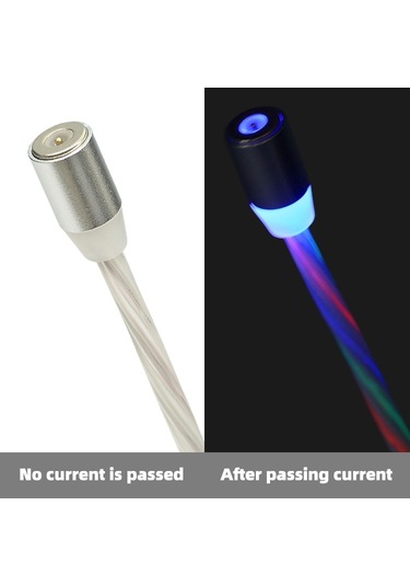 Yaratıcı 360 Adsorpsiyon Üç Renk Saleti Tip-c Manyetik Şarj Kablosu