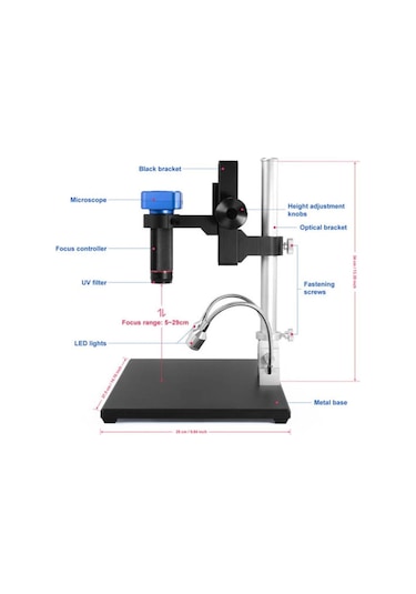 Dijital 4k Hdmı Usb Dijital 14mp 150x Video Mikroskop Endüstriyel Tamir Lehim Hassas Görüntü Mikroskop