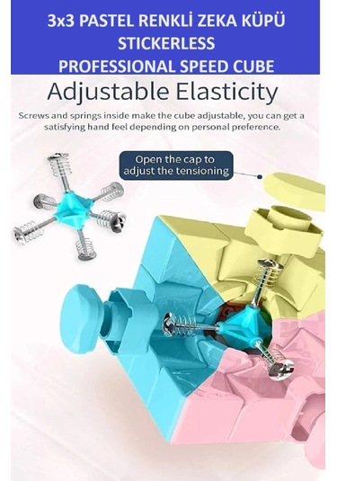 3x3 Profesyonel Pastel Renkli Speed Cube Zeka Sabır Küpü