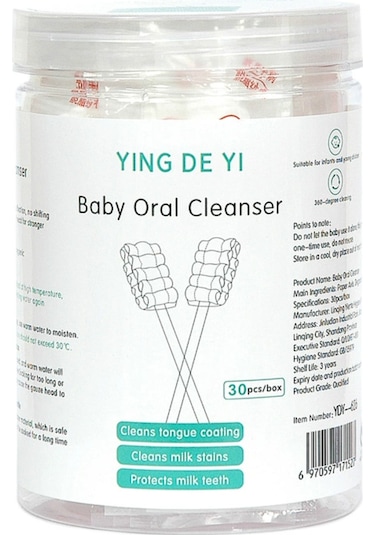 Vkemall 0-3 Yaş Bebek Ağız Temizleyici: Yumuşak Pamuk İpucu, Tükürük Tahtası Ve Süt Lekeleri Temizliği, Tek Kullandım Paketli, Güvenli Pp Sap