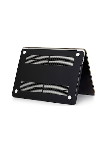 Cbtx Mermer Desenli MacBook Air 13.3" Laptop Koruyucu Kılıf Mermer desen / Siyah + altın