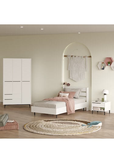 Robin Home Lidya Genç Odası Takımı 3'lü Set Beyaz