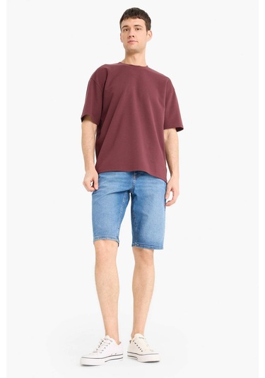 DeFacto Regular Fit Jean Bermuda Şort E5983AX25SMNM28