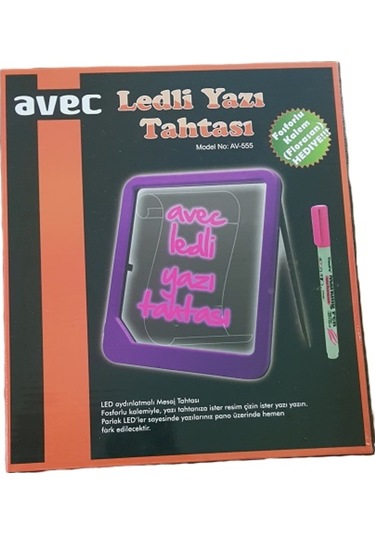 Ledli Yazı Tahtası 20X22 Cm.Fosforlu Kalem Hediye