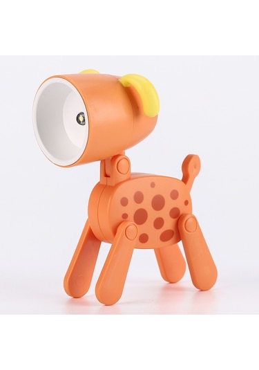 Yystore Gece Lambası Mini Masa Lambası Ktx-507516 Karikatür Evcil Hayvan Şekli Turuncu