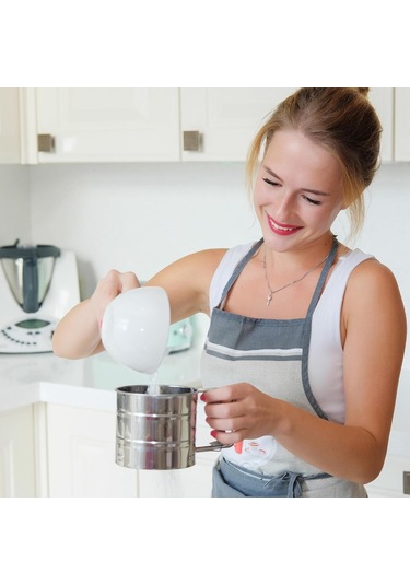 Pasulama İçin Paslanmaz Çelik Un Elek, Çift İnce Örgü Çelik