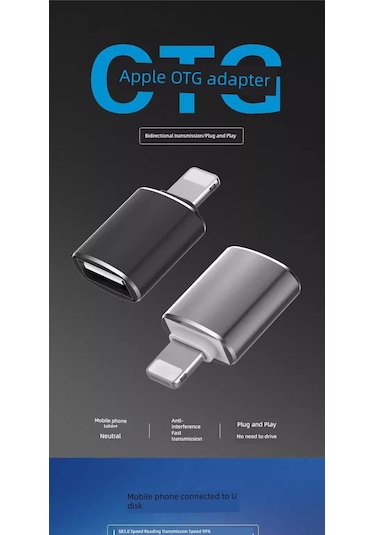 Otg Adaptör - Lightning Usb 3.0 - Siyah Um36299-6 Yurt Dışından