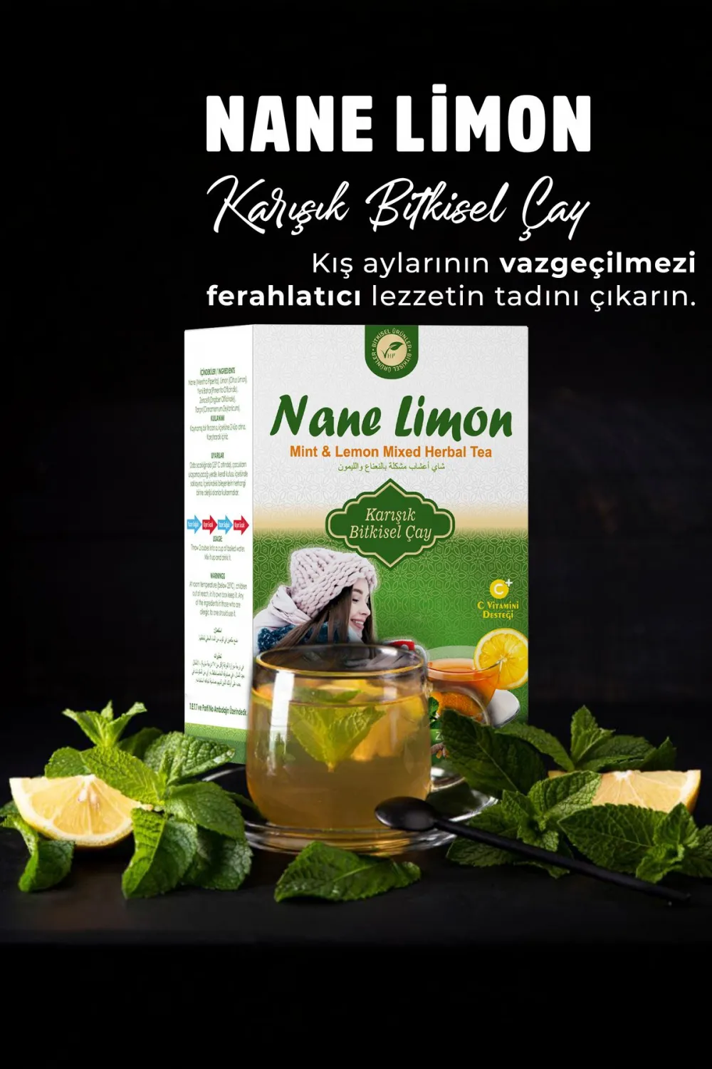Vhp Hazır Bitki Çayı Küpleri Küp Şeker Formu Nane Limon Atom Çayı 180 G