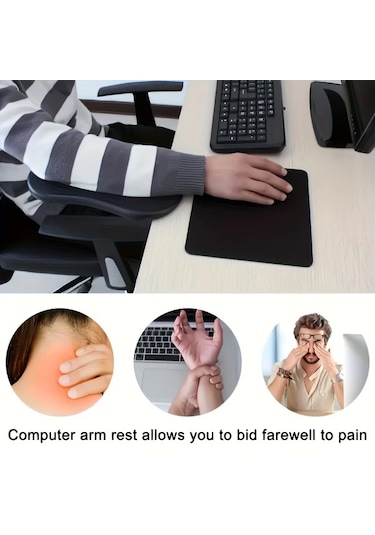 Elmpaly Black Ergonomik Masa Kol Destegi Ayarlanabilir Kaymaz Taban Oyun Ofis Ev Icin Agir Hizmet Uzanti Agirlik Kolu Bilek Ve Kol Yorgunlugunu Azaltir Klavye Fare Bilgisayar Uyumlu Uzun Calisma Ve Oyun Kullanim Icin