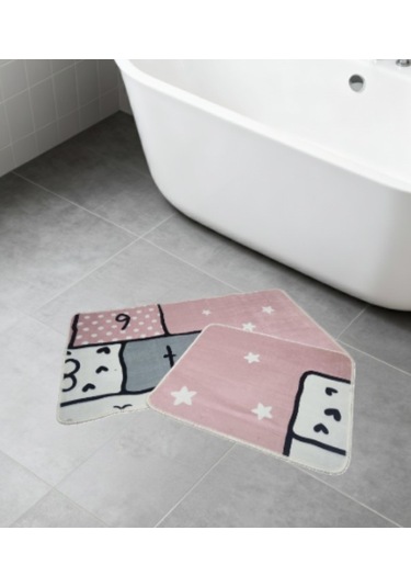 Banyo Paspası 2'li Set 3d Baskılı Yıldız Çok Renkli