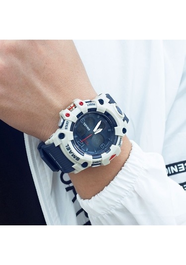 Novahub Smael 8008 Doğa Sporları Küçük Boyutlu Su Geçirmez Aydınlık Erkek Saati Siyah Mavi Çok Renkli Çok Renkli