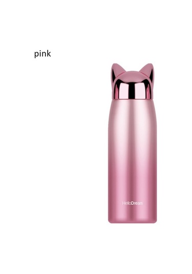 Shun 300ml Termos Paslanmaz Çelik Seyahat Kahve Çay Termosu Thermocup Pembe Pembe