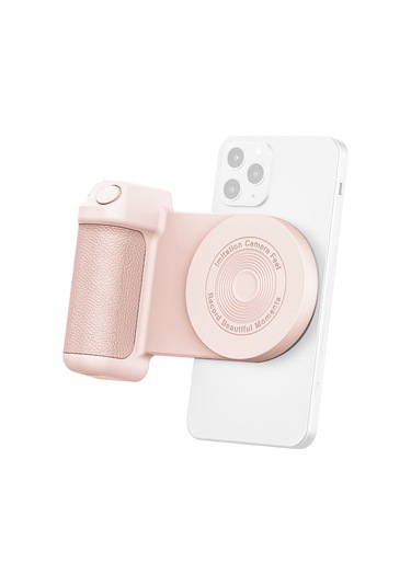 Youtek Bluetooth Bağlantılı Şarj Edilebilir Manyetik Telefon Tutucu - Pembe Renk Pembe