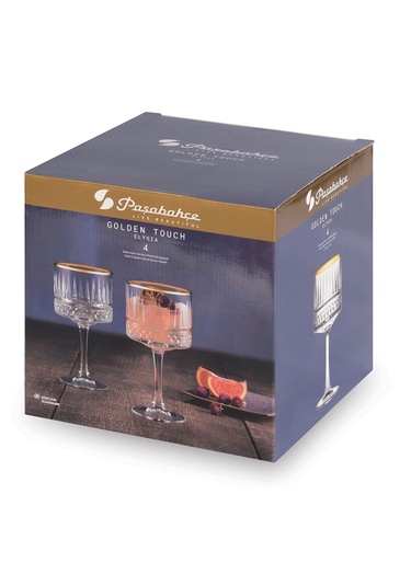 440437 Elysia Golden Touch Ayaklı Kokteyl Bardağı 4'lü