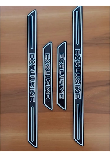 Citroen Cactus Pleksi Kapı Eşiği 4'lü Set Ön Arka Pianoblack Exclusıve Yazılı Fs