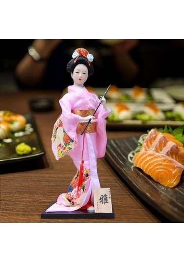 Lijinxu Magideal Masa Dolabı Kitaplık Için Japon Kimono Doll Halk Stil-c