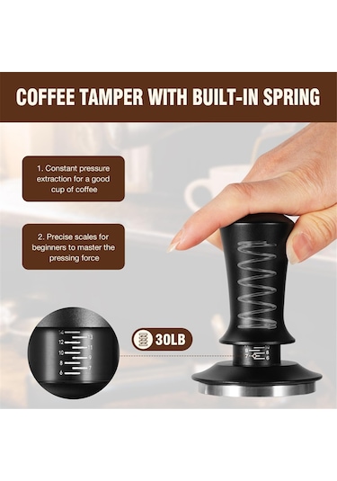 51mm Espresso Tamper Ve Karıştırıcı Seti, Espresso Kahve Tamper Diğer