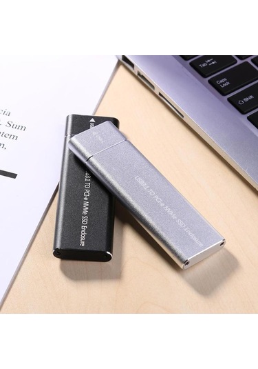 Samdoo Usb 3.1 Nvme Ssd Dönüştürücü Kutusu, Type-c Bağlantı Kartı, Çift Kullanimlı Siyah, Dayanıklı Ve Kompakt Tasarım