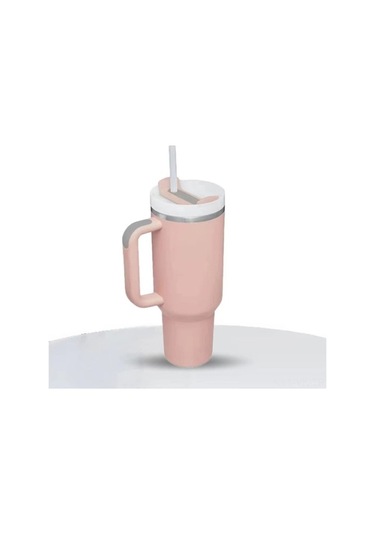 Pazly 40oz Çift Vakumlu Paslanmaz Çelik Termos - Seyahat, Buzlu/sıcak İçecek, Sap Ve Pipetli