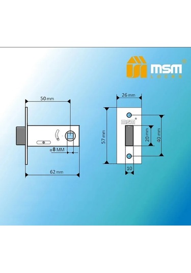 Msm Locks L50m İç Kapılar İçin Manyetik Sürgülü Kilit 288042728
